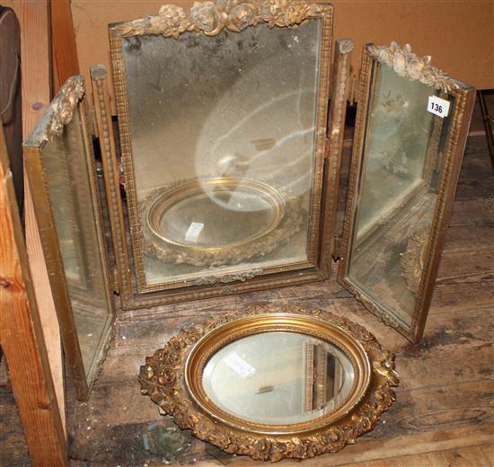 Barbola mirror & oval mirror